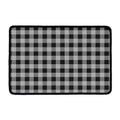 Light Grey And Black Buffalo Check Print Kitchen Mat