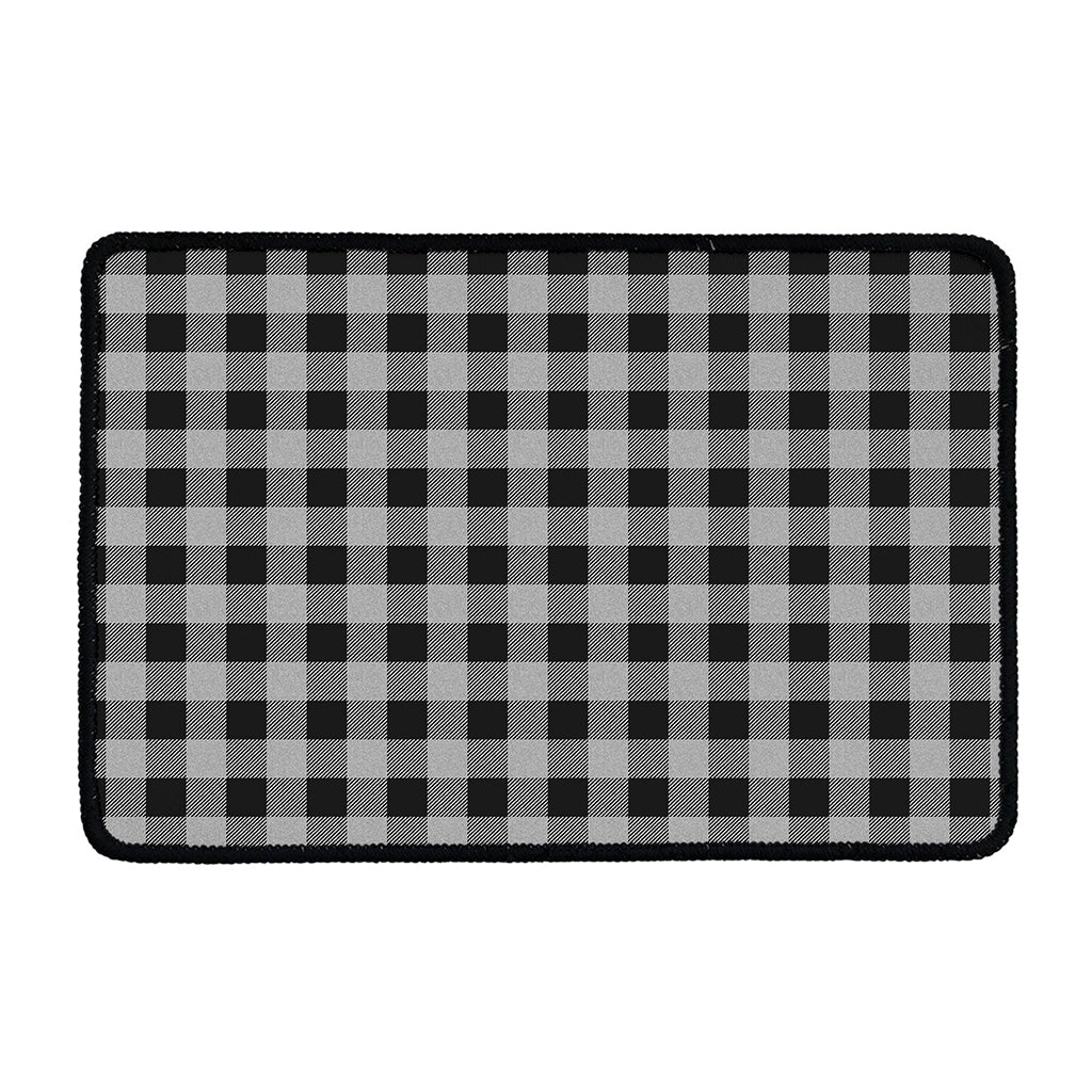 Light Grey And Black Buffalo Check Print Kitchen Mat