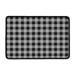 Light Grey And Black Buffalo Check Print Kitchen Mat
