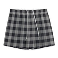 Light Grey And Black Buffalo Check Print Mesh Shorts
