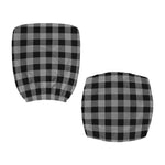 Light Grey And Black Buffalo Check Print Office Chair Cover