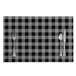 Light Grey And Black Buffalo Check Print Placemat