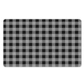 Light Grey And Black Buffalo Check Print Polyester Doormat