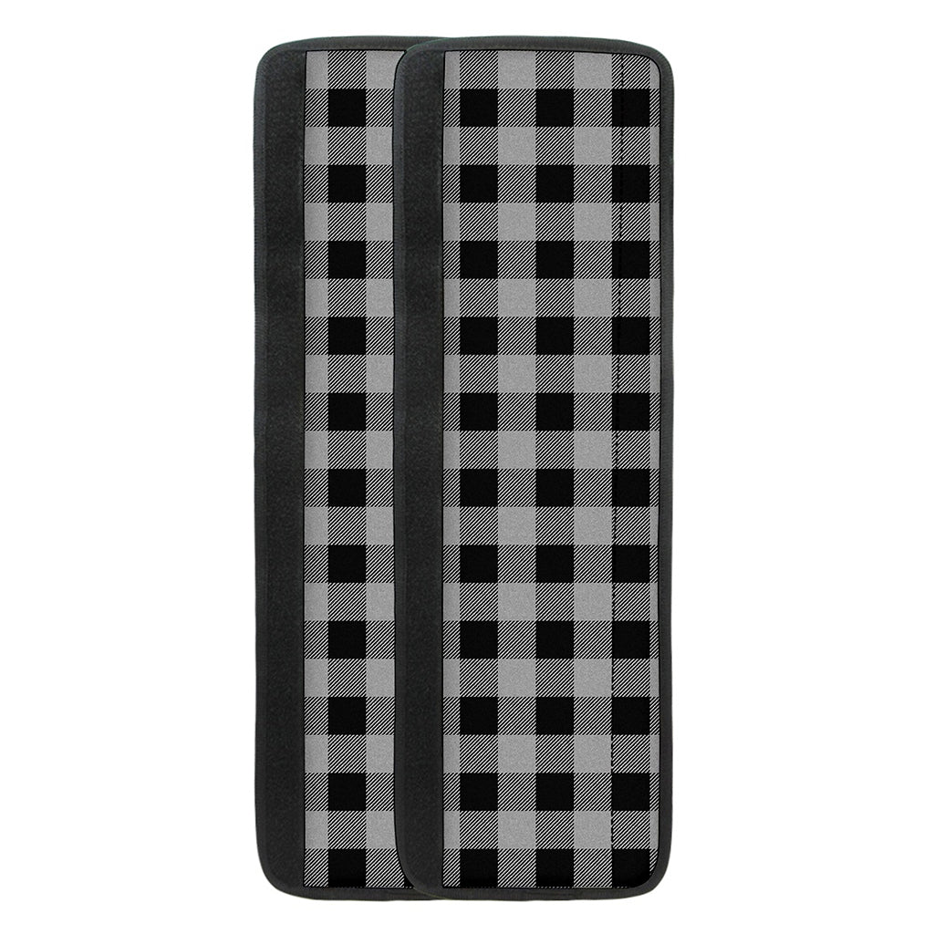 Light Grey And Black Buffalo Check Print Refrigerator Handle Covers