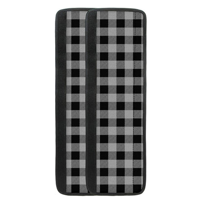 Light Grey And Black Buffalo Check Print Refrigerator Handle Covers