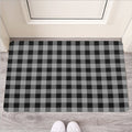 Light Grey And Black Buffalo Check Print Rubber Doormat