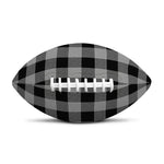 Light Grey And Black Buffalo Check Print Rugby Ball