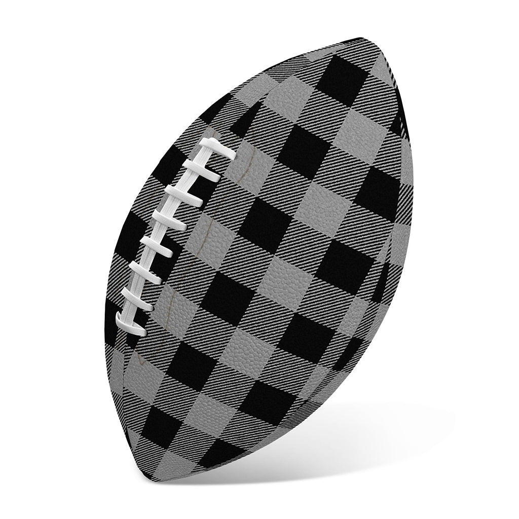 Light Grey And Black Buffalo Check Print Rugby Ball
