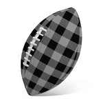 Light Grey And Black Buffalo Check Print Rugby Ball