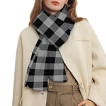 Light Grey And Black Buffalo Check Print Scarf