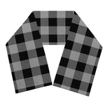 Light Grey And Black Buffalo Check Print Scarf