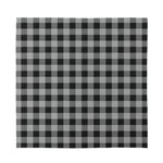 Light Grey And Black Buffalo Check Print Silk Bandana