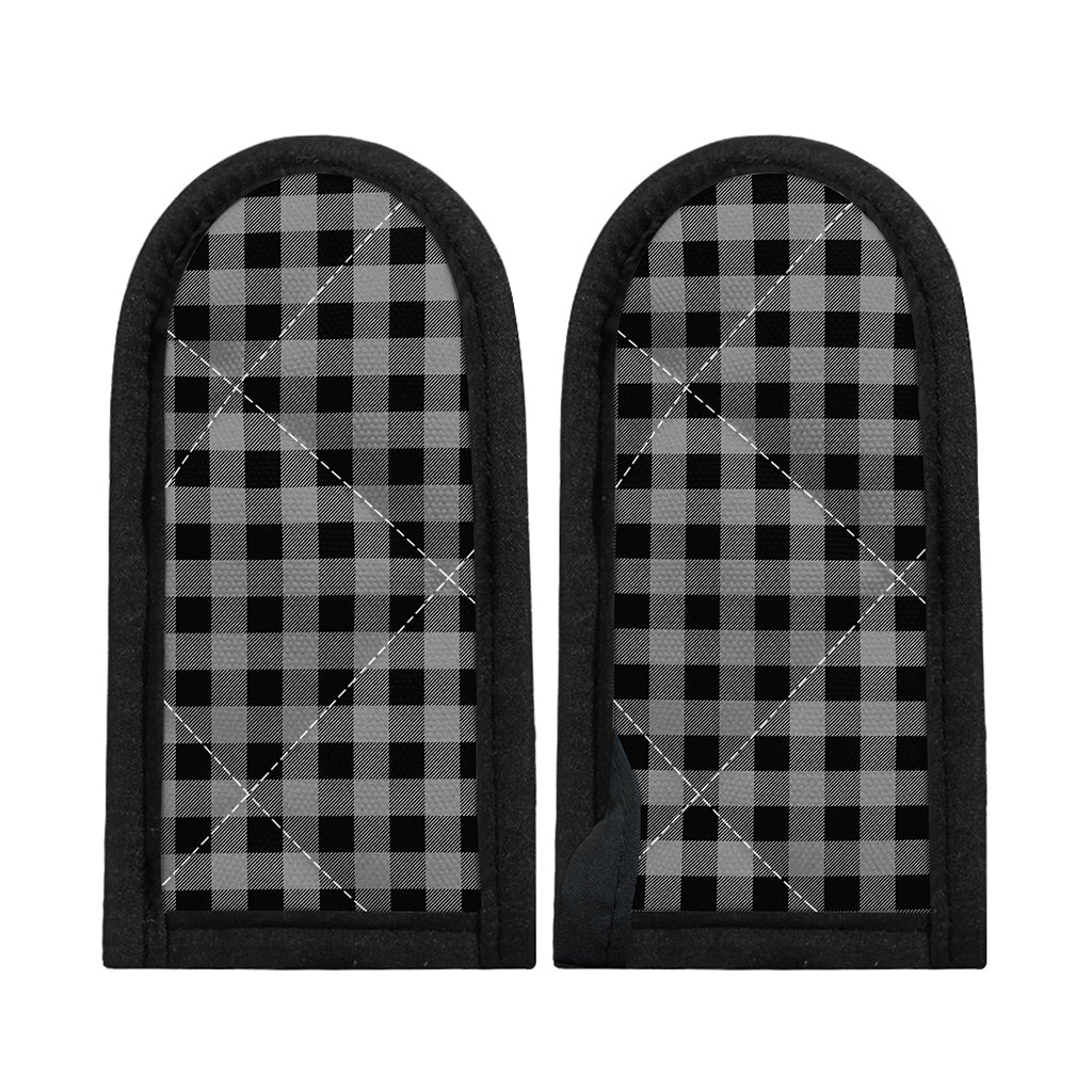 Light Grey And Black Buffalo Check Print Skillet Handle Cover
