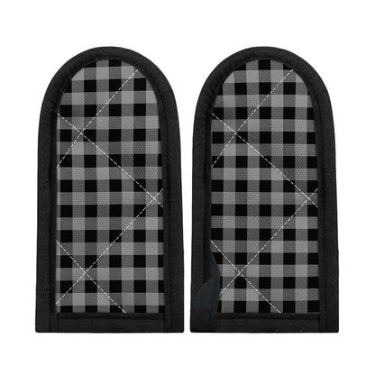 Light Grey And Black Buffalo Check Print Skillet Handle Cover