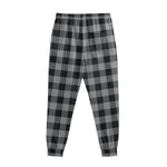 Light Grey And Black Buffalo Check Print Sweatpants