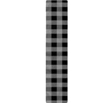 Light Grey And Black Buffalo Check Print Table Runner