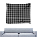 Light Grey And Black Buffalo Check Print Tapestry