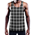 Light Grey And Black Buffalo Check Print Men's Workout Tank Top