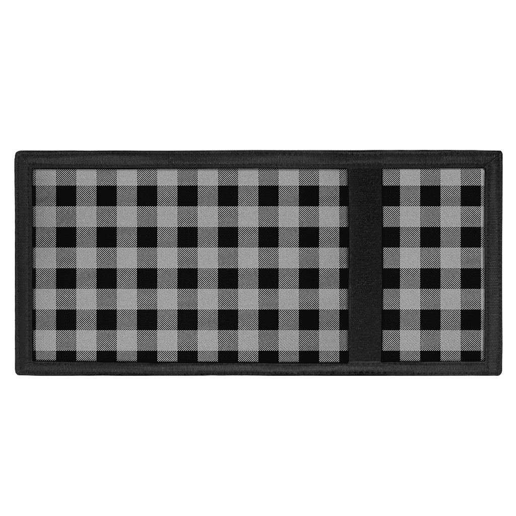 Light Grey And Black Buffalo Check Print Trifold Wallet
