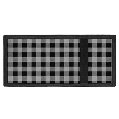 Light Grey And Black Buffalo Check Print Trifold Wallet