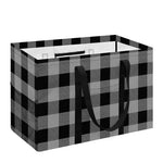 Light Grey And Black Buffalo Check Print Utility Tote Bag