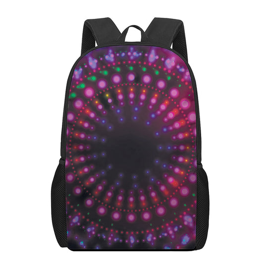 Light Mandala Print 17 Inch Backpack
