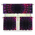 Light Mandala Print 3 Piece Kitchen Curtains