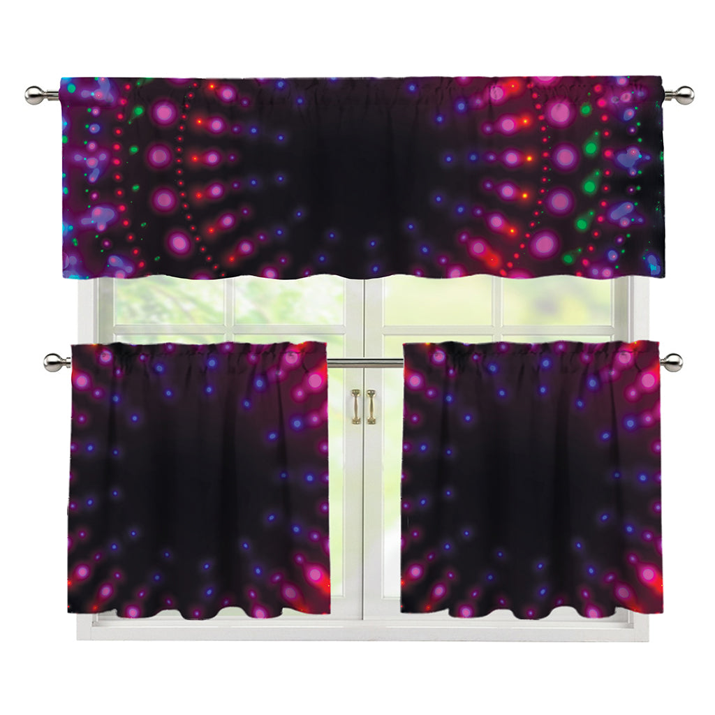 Light Mandala Print 3 Piece Kitchen Curtains