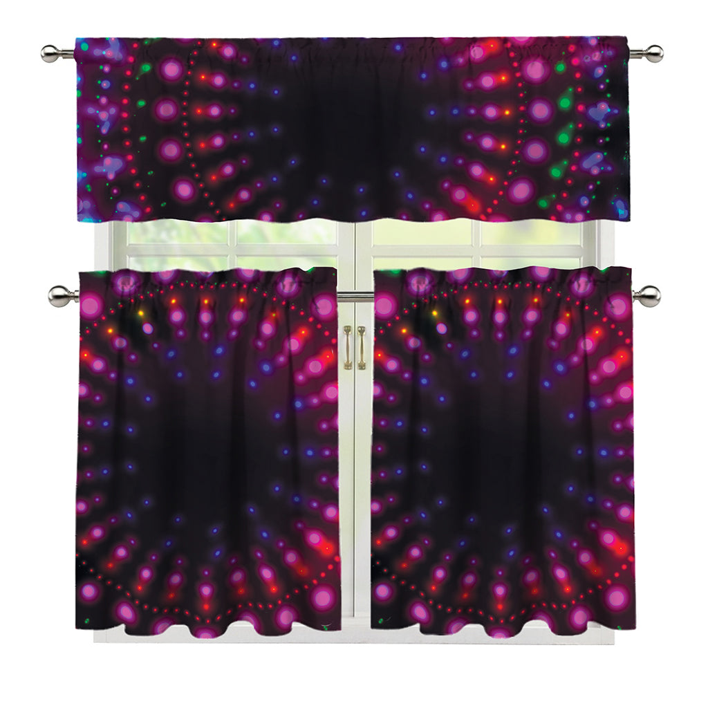 Light Mandala Print 3 Piece Kitchen Curtains