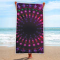 Light Mandala Print Beach Towel