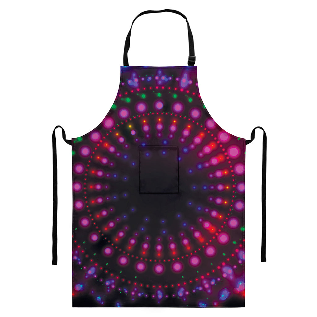 Light Mandala Print Bib Apron With Pocket