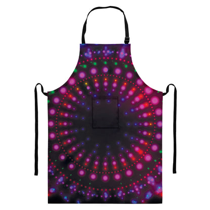 Light Mandala Print Bib Apron With Pocket