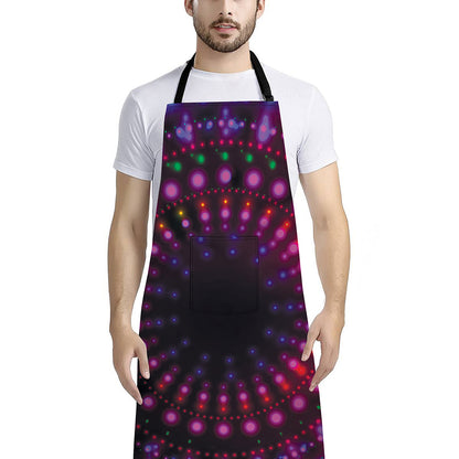 Light Mandala Print Bib Apron With Pocket