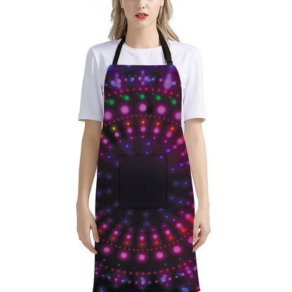 Light Mandala Print Bib Apron With Pocket