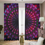 Light Mandala Print Blackout Pencil Pleat Curtains