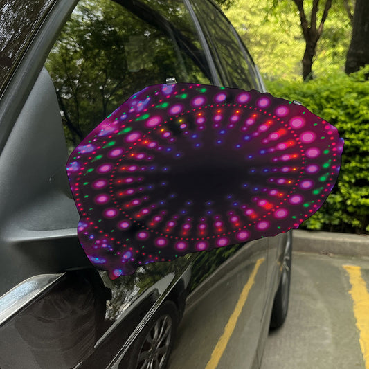 Light Mandala Print Car Side Mirror Covers
