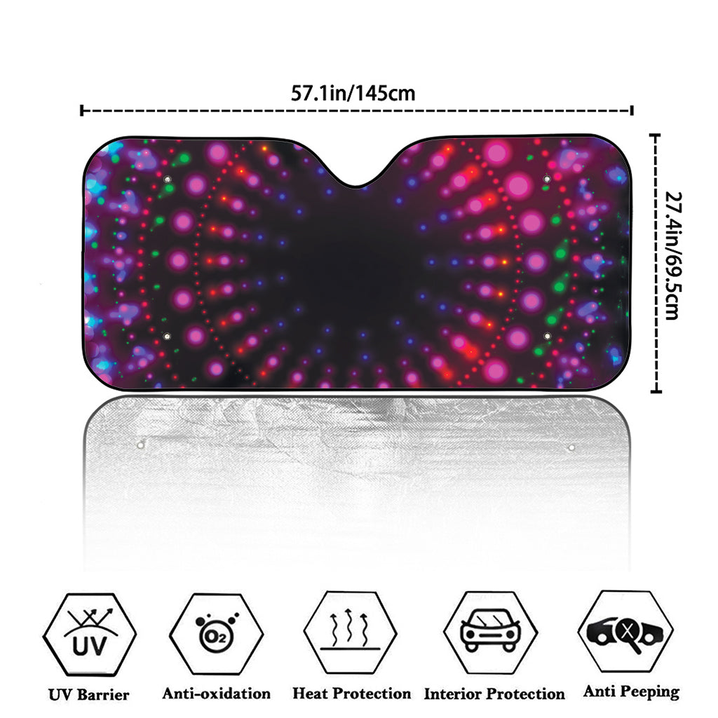 Light Mandala Print Car Windshield Sun Shade