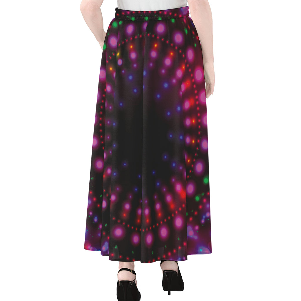 Light Mandala Print Chiffon Maxi Skirt