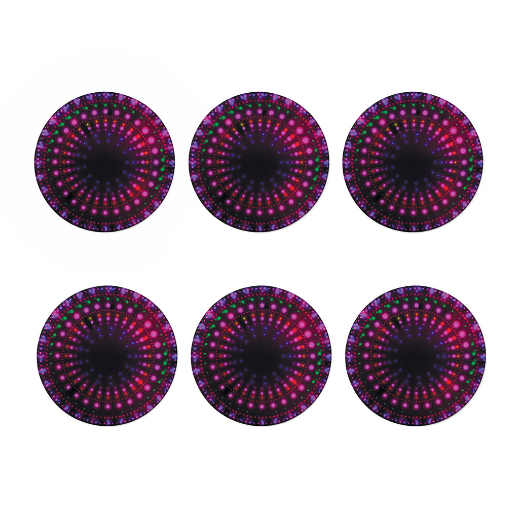 Light Mandala Print Coaster Set