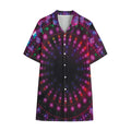Light Mandala Print Cotton Hawaiian Shirt
