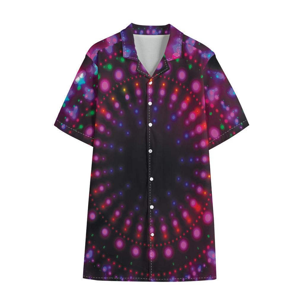 Light Mandala Print Cotton Hawaiian Shirt