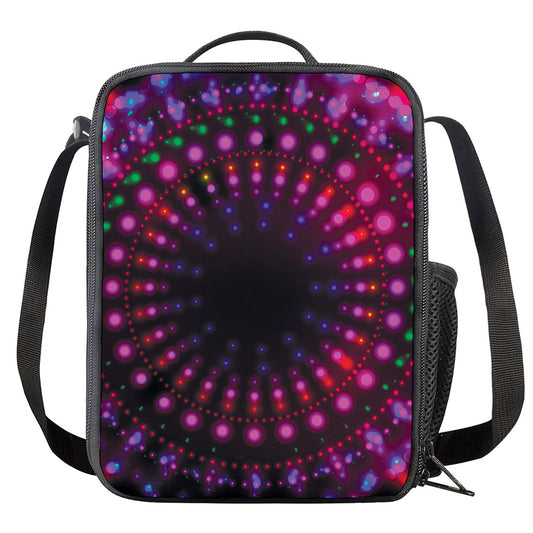 Light Mandala Print Crossbody Lunch Bag