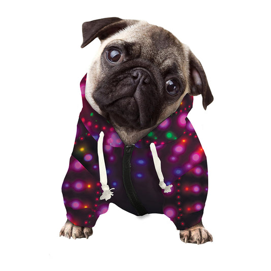 Light Mandala Print Dog Zip Up Hoodie