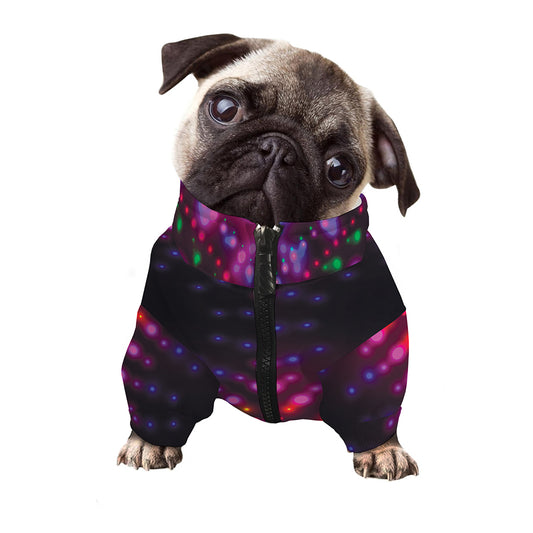 Light Mandala Print Dog Zip Up Jacket