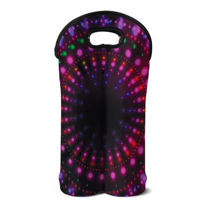 Light Mandala Print Double Neoprene Wine Tote
