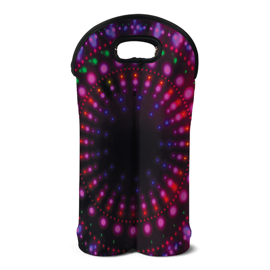 Light Mandala Print Double Neoprene Wine Tote