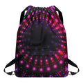 Light Mandala Print Drawstring Backpack