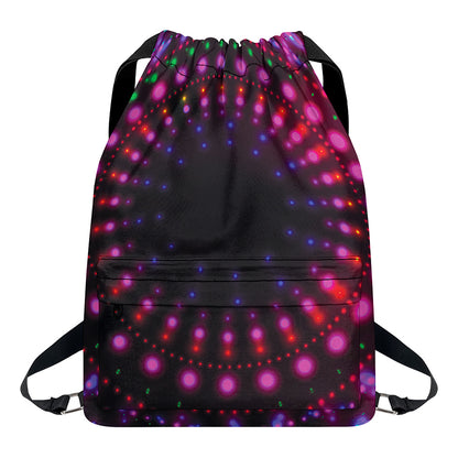 Light Mandala Print Drawstring Backpack