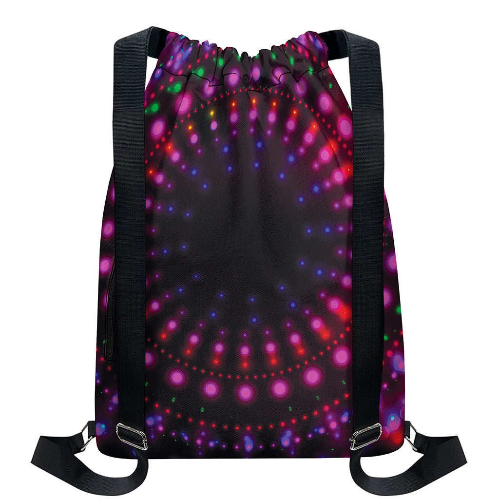Light Mandala Print Drawstring Backpack
