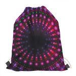 Light Mandala Print Drawstring Bag